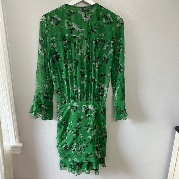 Veronica Beard Sean Dress Green Floral - Picture 4 of 8